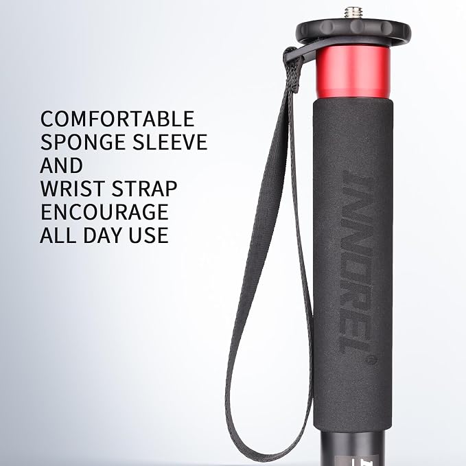 66.9in/170cm Camera Monopod INNOREL VM80A Aluminum Alloy Portable Compact Lightweight Travel Monopod with Fast Flip Lock for Canon Nikon Sony DSLR Camera Video Camcorder DV Photography Load 33lbs/15kg - Image 3