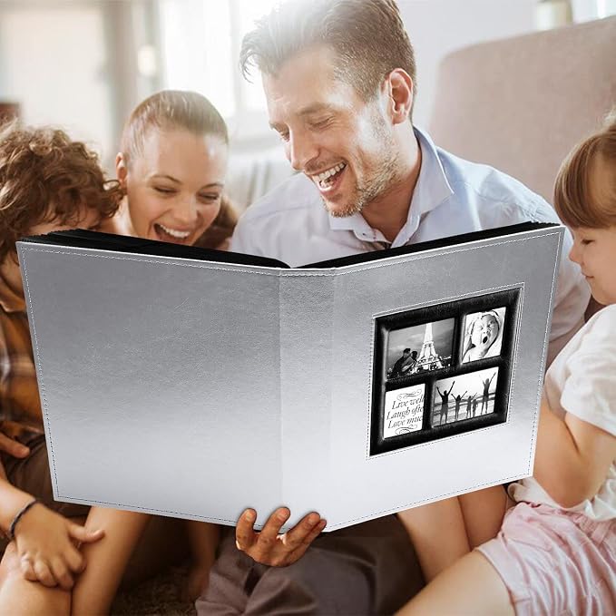 Ywlake Photo Album 4x6 600 Pockets Photos, Extra Large Capacity Family Wedding Picture Albums Holds 600 Horizontal and Vertical Photos Silver - Image 7