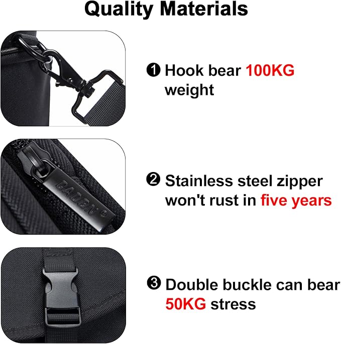 CADeN Camera Bag Case Shoulder Messenger Bag with Tripod Holder Compatible for Nikon, Canon, Sony, DSLR SLR Mirrorless Cameras Waterproof (Black, Large) - Image 7