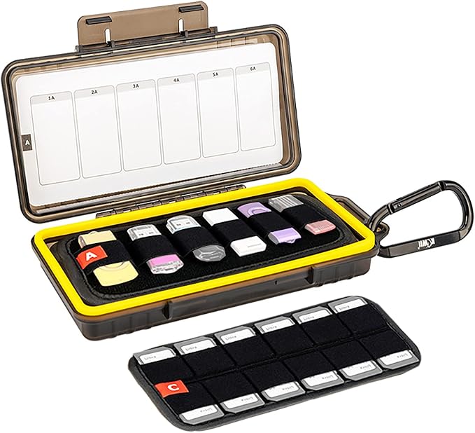 USB Flash Drive Case with Labels, Thumb Drive Holder Organizer, Shockproof Water-Resistant, SD Card/NS/PSV/CFexpress Type A Card Case by KIWIFOTOS