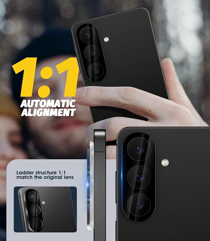 Orzero (4 Pack) Camera Lens Protector Compatible for Samsung Galaxy S26/S26 Plus, Protector de Cámera Tempered Glass 9H Precise Camera Cutouts Anti-Scratch Does Not Affect Night Shots and Flash - Image 4