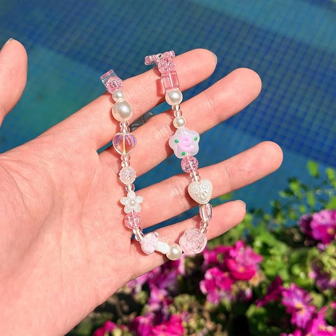 Beaded Camera Wrist Strap Cute Digital Camera Charm Strap, Phone Charm Wristlet Strap for Camera Accessories - Image 4