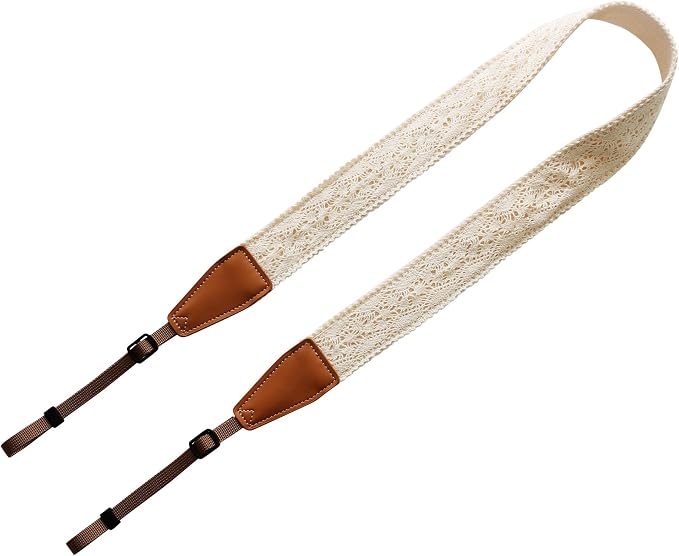 UNIKSTRAP Original Design Personalized Adjustable Camera Strap Cream Graceful & Vintage Lace, Fit for Canon Nikon Sony Olympus Interchangeable Lens Digital Camera/DSLR etc. - Image 2