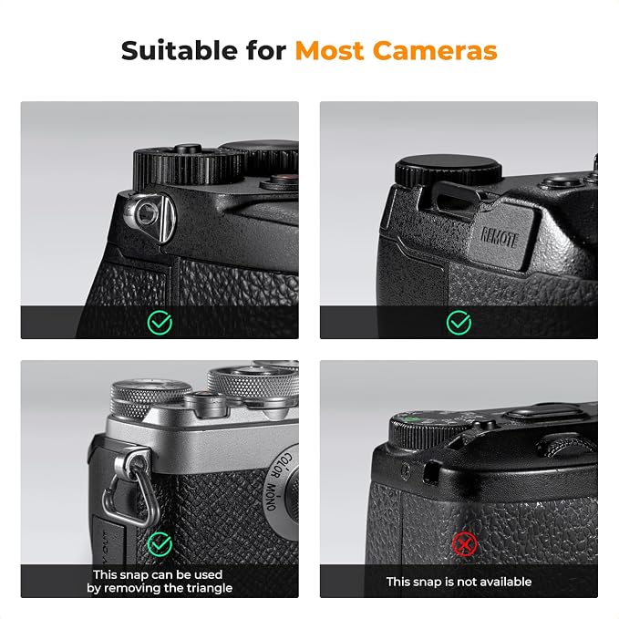 K&F CONCEPT Camera Neck Strap,100cm Camera Shoulder Strap | Nylon Rope, with O-ring for DSLR Camera, for Street Photography, BJ01 - Image 3