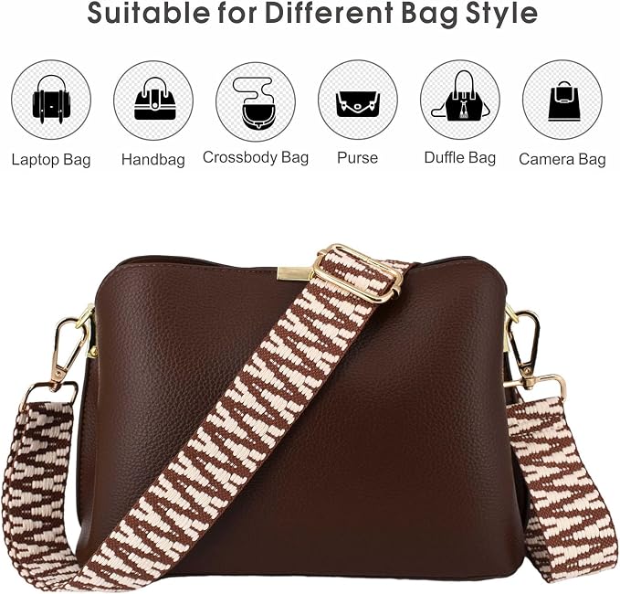 Replacement Purse Strap Shoulder Strap Adjustable Crossbody Strap for Women Crossbody Wide Shoulder Bag - Image 4