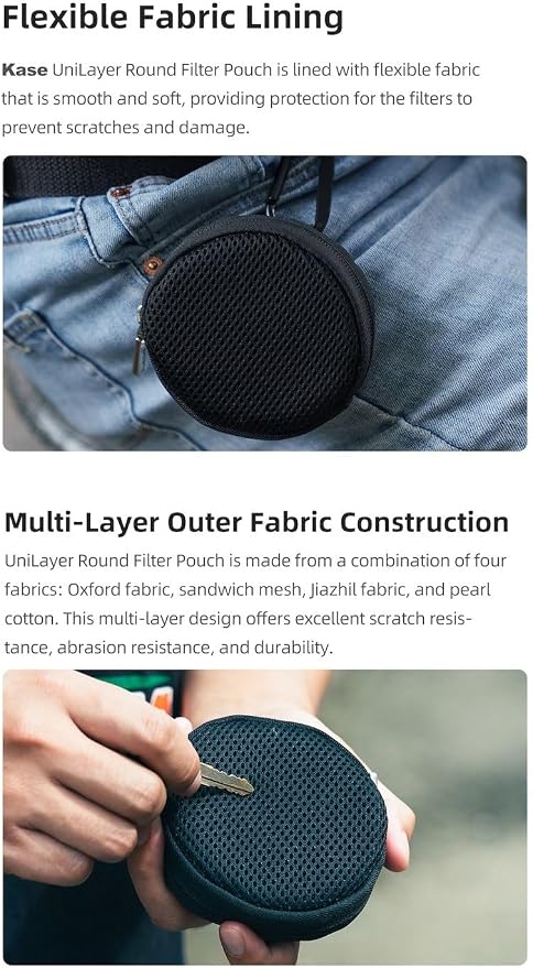 Kase Unilayer Filter Zipper Storage Pouch Holds up to 82mm - Image 2