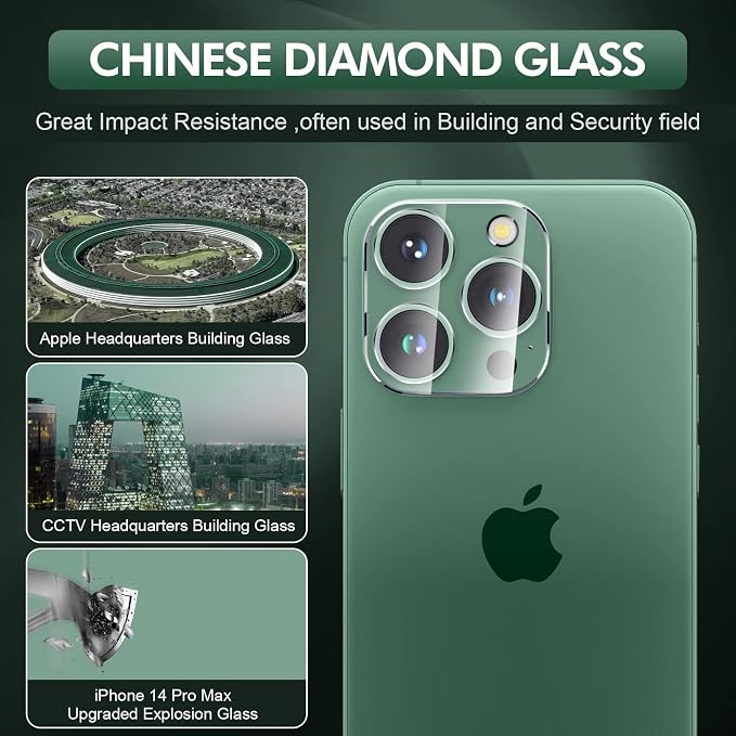3PCS Rear Back Camera Lens Protector Tempered Glass for iPhone 13 Pro/13 Pro Max - HD Clear Full Coverage Guard - Image 5