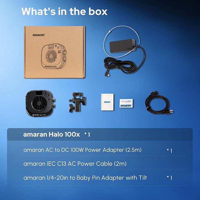 Aputure Amaran Halo 100x 100W COB Led Video Light Bicolor 2700k-6500k,4,890 lux @ 1m, Ultra-Compact Travel Light,USB-C PD Power,App/NFC Control, Bowens Mount (100, Watts) | 4,890 lux @ 1m, Ultra-Compact Travel Light,USB-C PD Power,App/NFC Control, Bowe... - Image 9