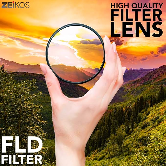 ZE-FLK52 52mm Multi-Coated 3 Piece Filter Kit (UV-CPL-FLD) | UV, CPL & FLD Optics, Carrying Pouch, Hard Case & Microfiber Cloth, True-to-Life Color, Reduced Glare - Image 4