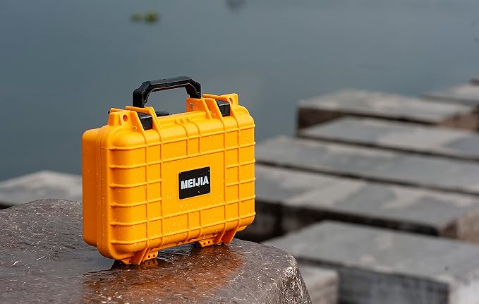 MEIJIA Portable All Weather Waterproof Protective Hard Case, Small Camera Case,Dry Case with Customizable Foam,Fit Use of Drones, Camera,Equipments, 11.65 ”x8.35”x3.78” - Image 6