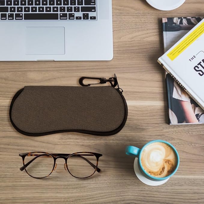 MoKo Sunglasses Soft Case Ultra Light Neoprene Zipper Eyeglass Case for Men Women - Image 7