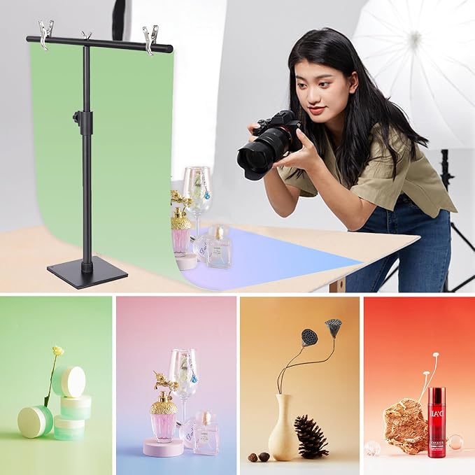 Yoocheese Photography Backdrop Product Photo Background: Small Size Paper Backdrops kit for Tabletop Food Jewelry Mini Items Pictures Photoshoot.(Gradient Color 6pcs/12pattern 22x34inch) - Image 2