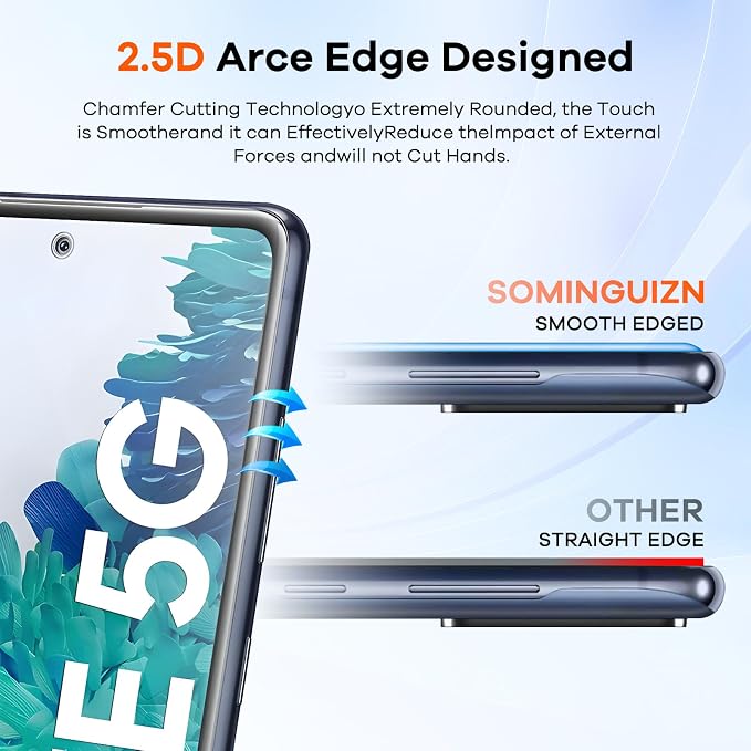 4+4 for Samsung Galaxy S20 FE 5G Screen Protector Camera Lens Protector | 9H Tempered Glass Cell Phone Protector - Image 5