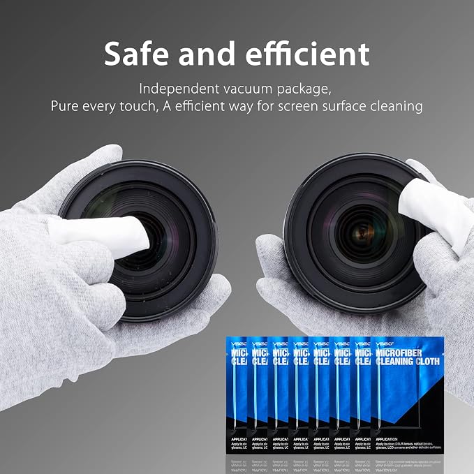 VSGO 11-in-1 Camera Lens Cleaning Kit | Air Blower, Lens Cleaning Pen, Microfiber Cleaning Cloth Included, Camera Cleaning Kit for Mirrorless and DSLR, VS-A8E - Image 4