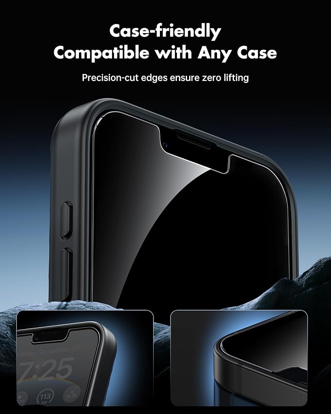 UNBREAKcable Privacy Screen Protector for iPhone 16e, 2-Pack | True 28° Anti-Spy, Shatterproof Tempered Glass, 9H Hardness, Easy Install, Bubble-Free, Anti-Scratch, Case Friendly - Image 7