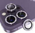 Choiche for iPhone 14 Pro/iPhone 14 Pro Max Camera Lens Protector | Ultra HD, Bling 9H Tempered Glass Camera Cover Screen Protector Metal Ring Decoration Accessories (Diamond-Purple) by Choiche