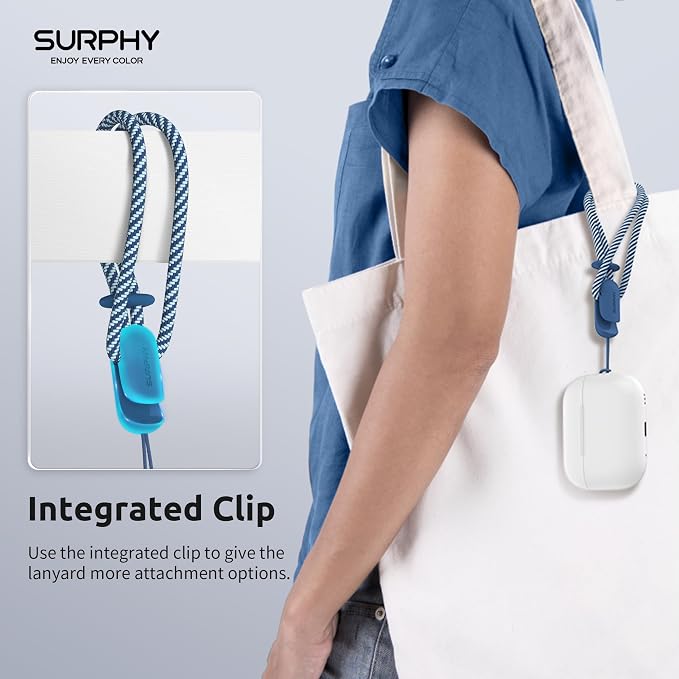 SURPHY 2 Pack Phone Lanyard, Phone Wrist Strap for Case, Camera Wrist Strap | Ultra-Light 2-Color Braided Phone Strap, Cellphone Charm Strap, Anti-Lost Wrist Lanyard for Women and Men, Blue Jay Gray - Image 3