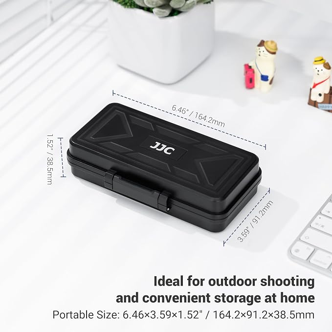 JJC Camera Battery & SD Memory Card Case Holder for Canon Nikon Sony DSLR | Holds up to 3 x Canon LP-E6 Sony NP-Z100 Nikon EN-EL15 Fuji NPW235 & SD CFexpress XQD Cards, Water-Resistant & Shockproof - Image 5
