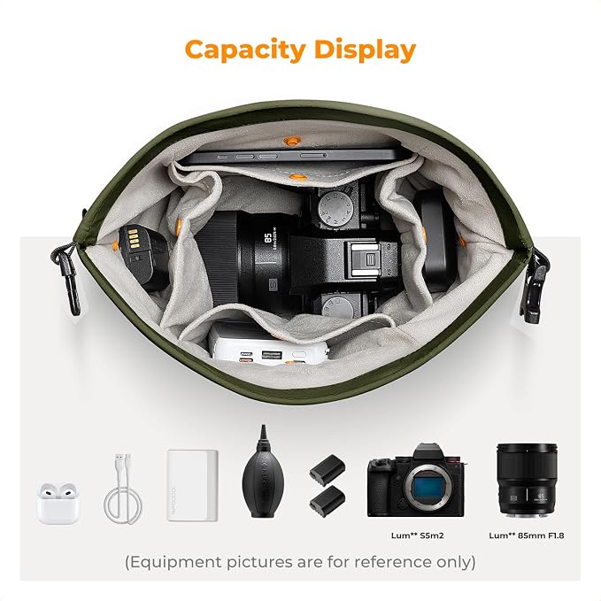 K&F CONCEPT Camera Sling Bag Small Camera Compact Case | Cute Soft Camera Pouch, Handbag, for Urban Street Photography, BS05 - Image 2