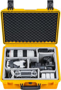 Lykus PVC1 Hard Case with Dividers for Cameras,Lenses,DJI Mavic/Air/Mini | For Photo Cameras,Drones,Portable Cameras and Their Mixes,6 Removable Dividers,Mesh Pockets,IP67 Waterproof,Shockproof by Lykus
