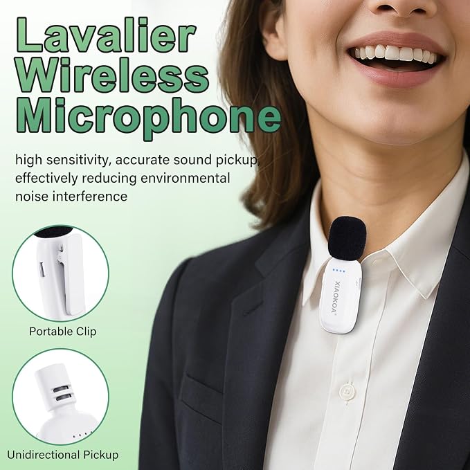 Wireless Lavalier Microphone with Voice Amplifier for Teachers | Bluetooth Speaker with Lapel Mic, Charging Portable Mini Mics, 2.4G Clip Microphones System for Tour Guides Fitness Meetings - Image 3