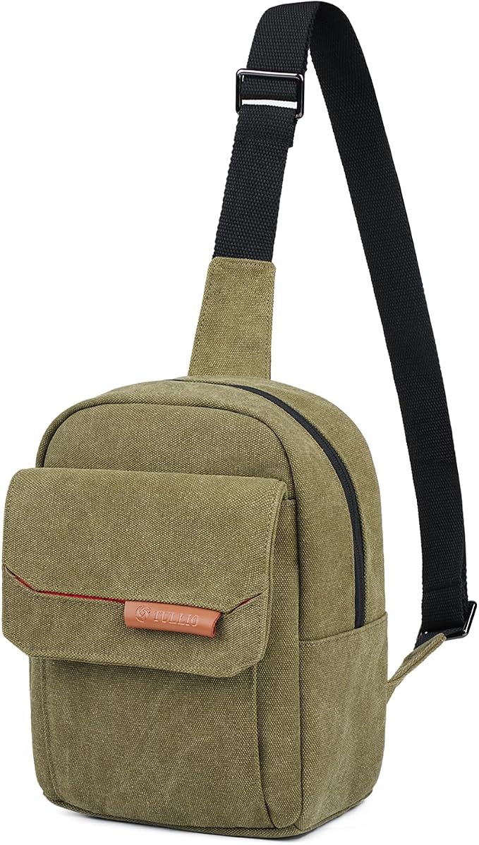 TULLIO Camera Bag Purse Small Sling Crossbody Shoulder Case for Women Men | Waterproof 16A Canvs Compact Lightweight Everyday Shockproof Padded Pack with Rain Cover for DSLR Mirrorless Photography by TULLIO