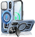 Camera Stand Case for iPhone 17 Pro, [Compatible with MagSafe] [Lens Cover] 2025 Version Military Grade Protective Soft Case for iPhone 17 Pro 6.3 inch Men Women, Blue by WASTROYAL