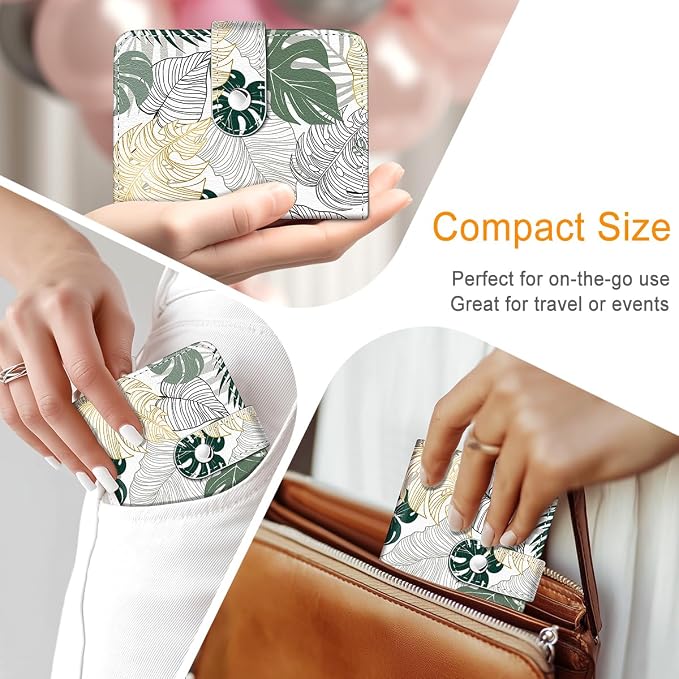 Tropical Plants Small Photos Album for 2x3 Inch Films, 56 Pockets | Mini Cute Picture Book, Wallet Size, for Polaroid Fujifilm Instax Mini Instant Camera Printer, Kpop Photocard Binder Holders - Image 6