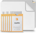 K&F CONCEPT Microfiber Lens Cleaning Cloth X6,Glasses Cleaning,High Density | Individually Packaged,Percision Cleaning,Washable And Reusable,for Eyeglasses,Camera Lens,Screen Cleaning,White & Grey,MC01 by KFCONCEPT