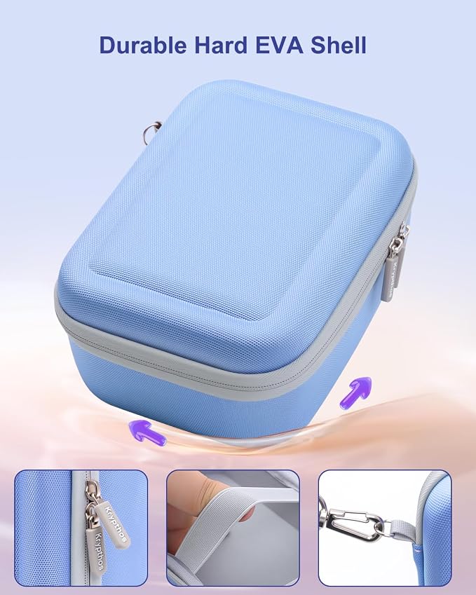 Krypthos Kids Instant Print Camera Case for Dylanto for ESOXOFFORE (Blue) | Compatible with ESOXOFFORE, Dylanto, DUDUDRAGON, Zostuic, Gofunly, Cimizi, Paper Storage, Shockproof, Durable, Easy to Carry - Image 4