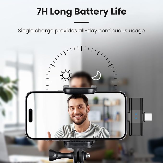 Wireless Lavalier Microphone for iPhone, Noise Cancelling | Crystal clear audio with noise reduction, plug and play with Lightning connector, perfect for TikTok and vlog - Image 6