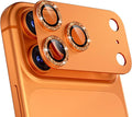 for iPhone 17 Pro Max Camera Lens Protector, Glitter Cosmic Orange | [Military Grade Shatterproof] [Strong Adsorption] [Case Friendly] Matte Metal Tempered Glass Camera Screen Cover Accessories by Beuxece