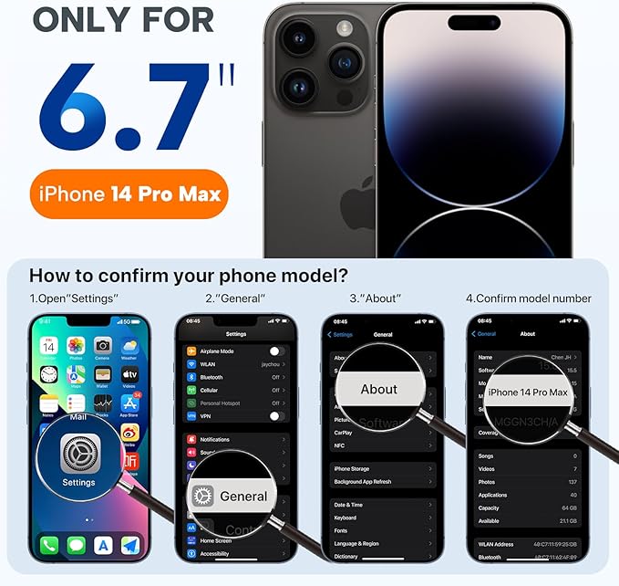 miracase Magnetic for iPhone 14 Pro Max Case, [Soft Anti-Scratch Microfiber Lining], Compatible with MagSafe, Silicone Shockproof Protection Phone Case for iPhone 14 Pro Max,Capri Blue - Image 2