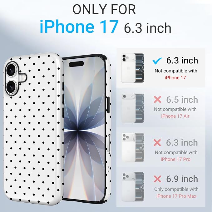 TPU Phone Case for iPhone 17, MagSafe Wireless Charging Compatible, Shockproof Slim Fit Protective Cover with Anti-Yellowing & Raised Camera Protection (Point 5, iPhone 17(6.3")) - Image 2