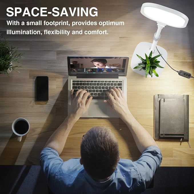 Video Conference Lighting for Zoom with Stand, 30 Modes, CRI>98 | Edge-lit Eye-care Full-screen Ring light, Dimmable with 360° Stand, Memory Func for Zoom, Video Calls, Live Streams, Webcam - Image 8