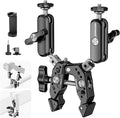 NEEWER Heavy Duty Super Clamp with Two 360° Dual Ball Head Magic Arms, 1/4" 3/8" Screw Threads, Phone & Action Camera Mount Adapter for Flat/Round Surface Compatible with GoPro DJI Insta360 DSLR by Neewer