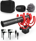 Movo X1-Mini Video Shotgun Mic for Camera - Supercardioid 3.5mm/USB-C Analog/Digital Camera Microphone for DSLR, iPhone and Android Smartphones, Computers - Compatible with Canon EOS, Nikon, Sony by Movo