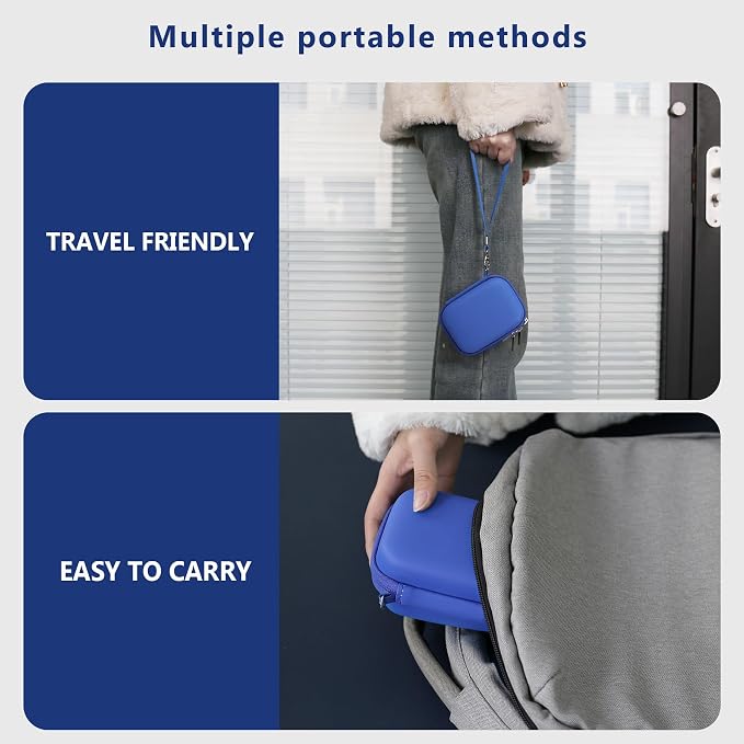 Carrying Case for Canon PowerShot SX740 HS, SX730 HS Camera, Blue | SX720 HS, SX620 HS, G7 X Mark III, G7 X Mark II Digital Camera, Storage Holder Travel Bag with Mesh Pocket for Battery Pack - Image 6