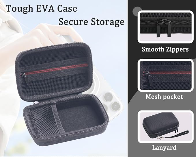 Hard Protective Travel Case Compatible with TELESIN Fun Shot Magnetic Phone Camera DSLR Style Shutter Grip(CASE ONLY) - Image 2