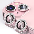 Tensea for iPhone 15/15 Plus Camera Lens Protector Bling, Camera Cover | 9H Tempered Glass Camera Screen Protector, Metal Individual Ring for iPhone15 6.1inch/ 15Plus 6.7inch, HD Clear, Easy Install by Tensea