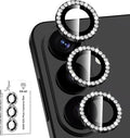for Samsung Galaxy S26 Plus Camera Lens Protector, Individual Metal Ring Tempered Glass Lens Cover, [Strong Adsorption] Scratch Resistant Ultra-Thin HD Clear Lens Cover, 1 Set-Black Diamond by Btscase