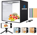 Lightdow 12"x12"x12" Photo Studio Light Box Photography with Desktop Tripod & 120 LEDs (CRI>95), 6 Backdrops - Portable/Dimmable Folding Shooting Tents for Toys/Jewelry/Watches/Cosmetics by Lightdow