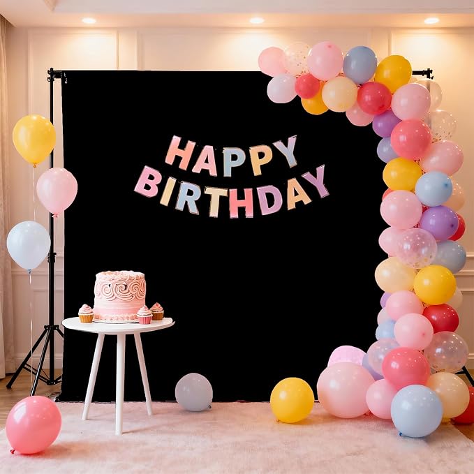 Black Photography Backdrop for Photoshoot, Fabric 10x10ft | Polyester Studio Photo Backgrounds, Non Reflective, Easy to Hang, for Portrait Shoot, Product, Party Decor, Video Creation - Image 3