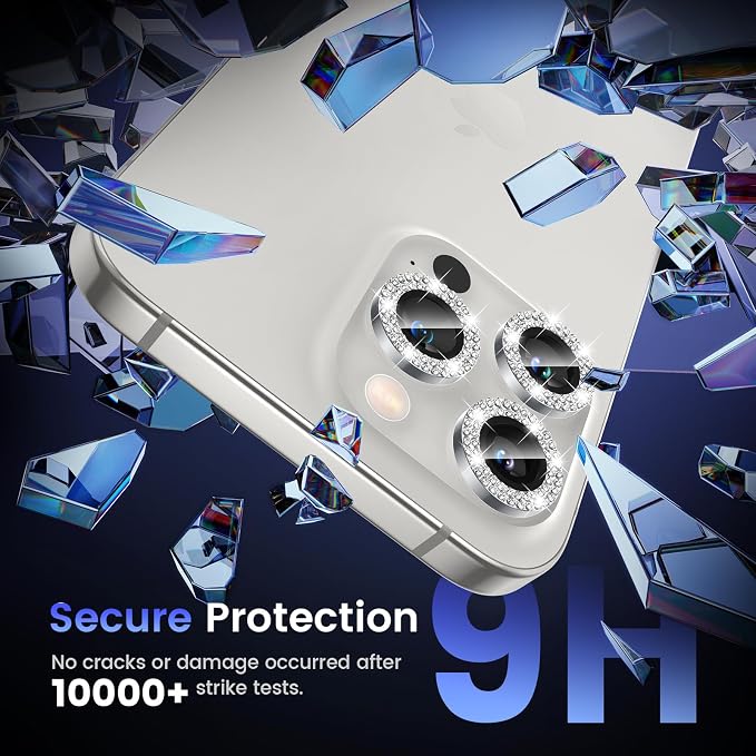 Tensea Camera Lens Protector Compatible for iPhone 17 Pro Max/17 Pro/15 Pro Max/15 Pro/16 Pro Max/16 Pro/14 Pro Max/14 Pro, Metal Tempered Glass Cover Camera Screen Protector Accessories,Case Friendly - Image 5