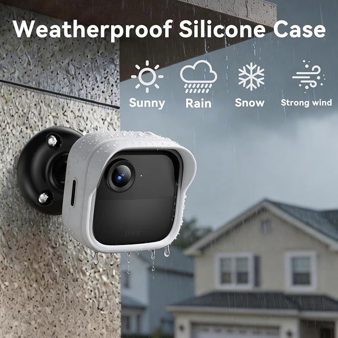 Silicone Case Cover for Blink Outdoor 4/2K+, Weatherproof Silicone Cover Skin Provides Full Camera Protection, for All-New Blink Outdoor 4/2K+ Home Security Camera (White) - Image 5