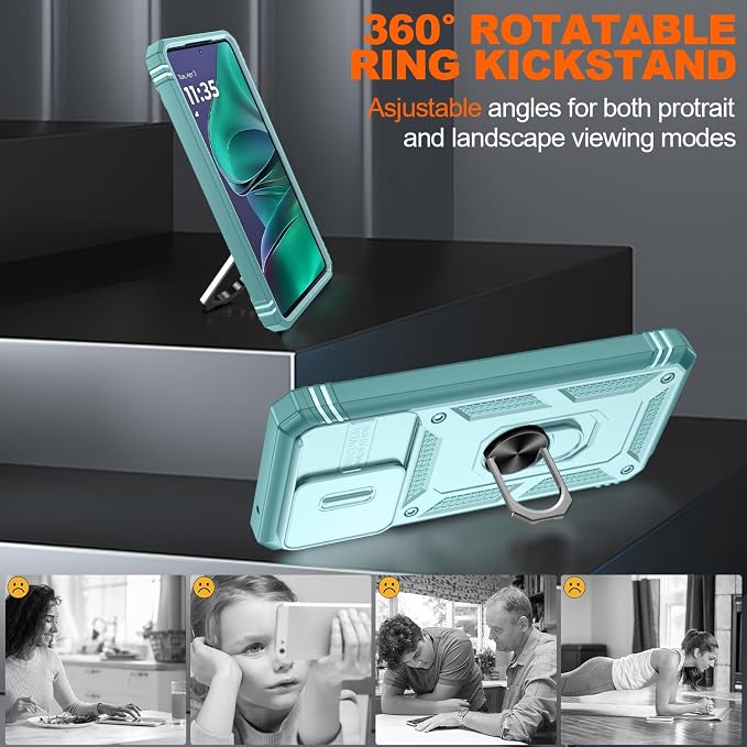 Gritup for Motorola Moto G Stylus 5G 2026 Case: G Stylus 5G 2025 Case with Screen Protector*2 [Magnetic Stand] [Slide Camera Cover] Shock Proof Military-Grade para G Stylus-5G-2025 Green - Image 8