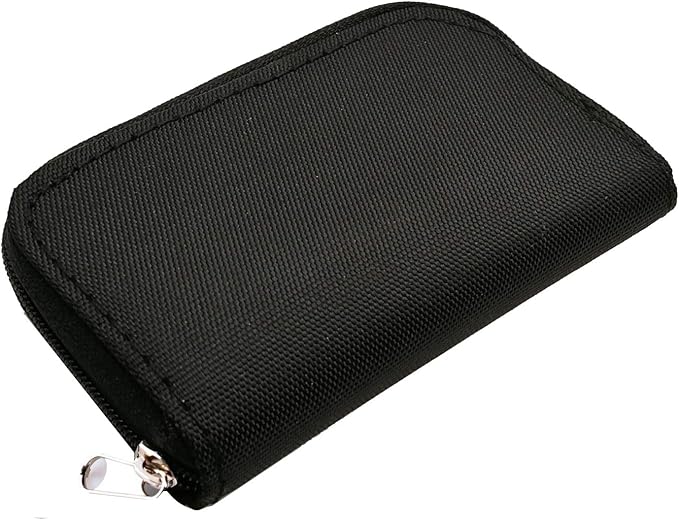 2PACK Memory Card Case, Suitable for SDHC, Micro SD, Mini SD, CF Cards, Card Holder Bag Wallet for Media Storage (Black+Black) - Image 3