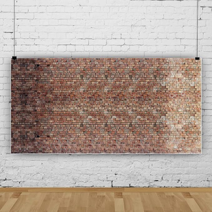 20x10ft Vintage Red Brick Wall Photo Backdrop Newborn Baby Girls Adults Portrait Photography Background Wallpaper Photo Studio Props Large Size 6x3M - Image 3