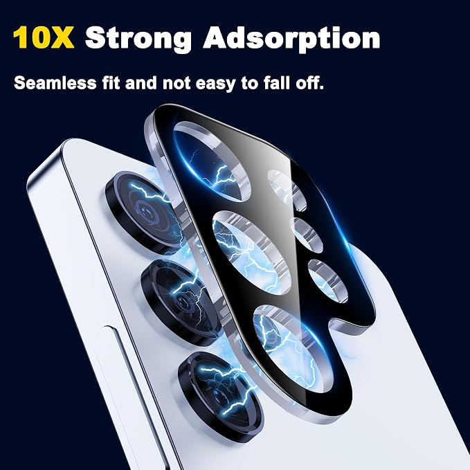 YWXTW 3 Pack Camera Lens Protector for Samsung Galaxy S25 Ultra 6.8 Inch, 9H Tempered Glass Ultra HD [No Impact on Night Shots] S25 Ultra Lens Protector, Anti-Scratch No Bubbles - Image 4