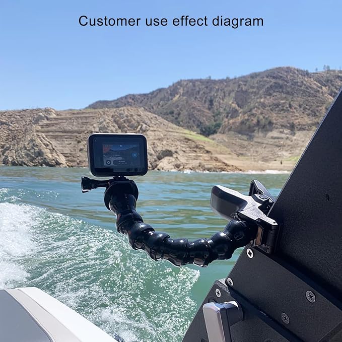 Suptig Jaws Flex Clamp Mount Gooseneck Mount for GoPro Mission Pro Gopro Hero 13 Hero 12 Hero 11 Hero 10 Hero 9 Hero 8 Hero 7 Hero 6 Hero 5 Hero 4 Session Hero 3 Akaso DJI osmo Arlo Action Camera. - Image 7